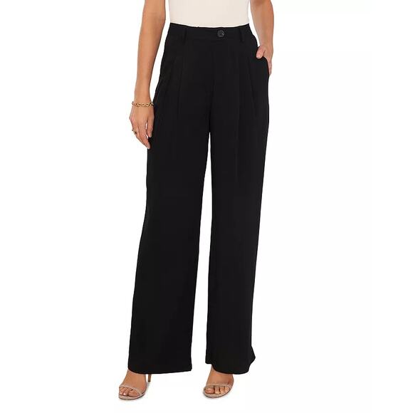 1. State Bon Voyage Pleated Pants In Rich Black Size 16 - Picture 10 of 12